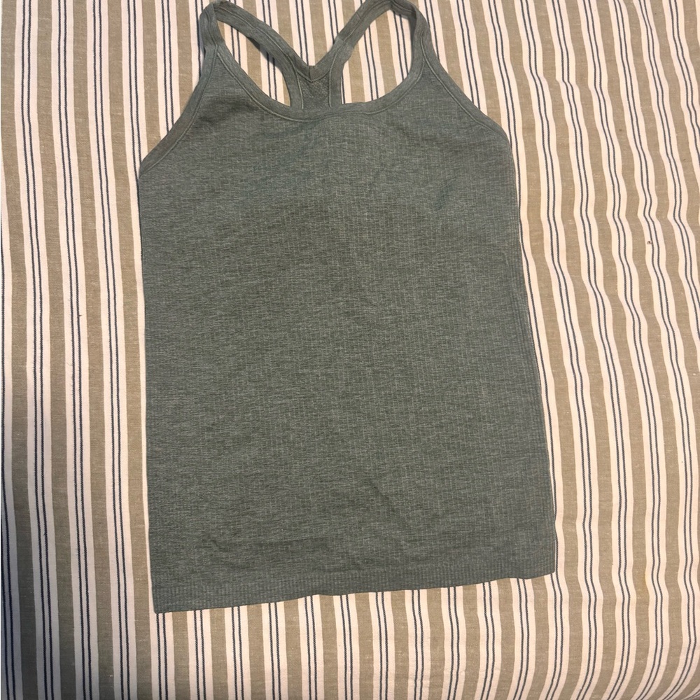 Lululemon Ebb to Street Tank Grey Eucalyptus 10
